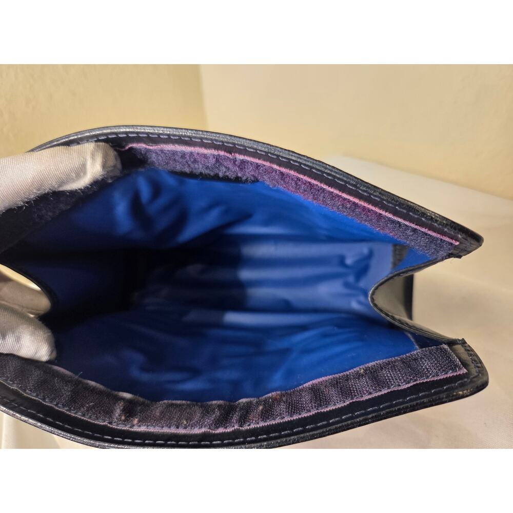 Gucci GG Supreme Web Clutch Pouch Bag Blue Navy Made in Italy Web Stripe Vintage - Picture 12 of 12